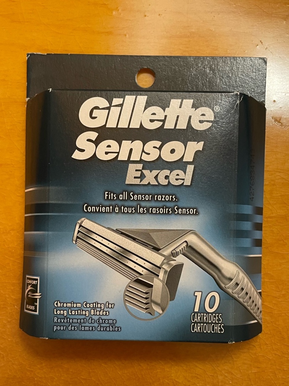 New Gillette Sensor Excel Razor Cartridges - Blue Packaging 10 count